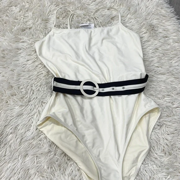 SOLID & STRIPED Nina Belted Swimsuit cream - Picture 4 of 12